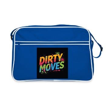 Dirty Moves Neon Splash Tee - Retro Tasche - Blau/Weiß - Vorne