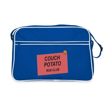 Couchpotato Laufclub - Retro Tasche - Blau/Weiß - Vorne
