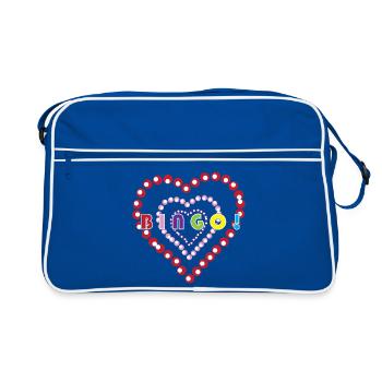 Bingo - Retro Tasche - Blau/Weiß - Vorne