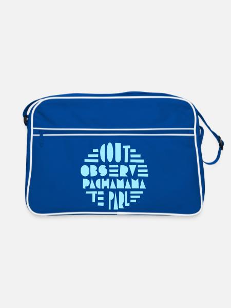 Pachamama - Retro Tasche - Blau/Weiß