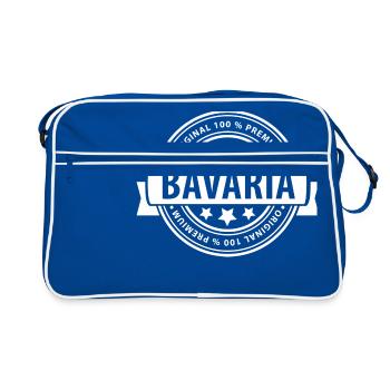 Fabriqué en BAVIERE - Sac Retro - bleu/blanc - Devant