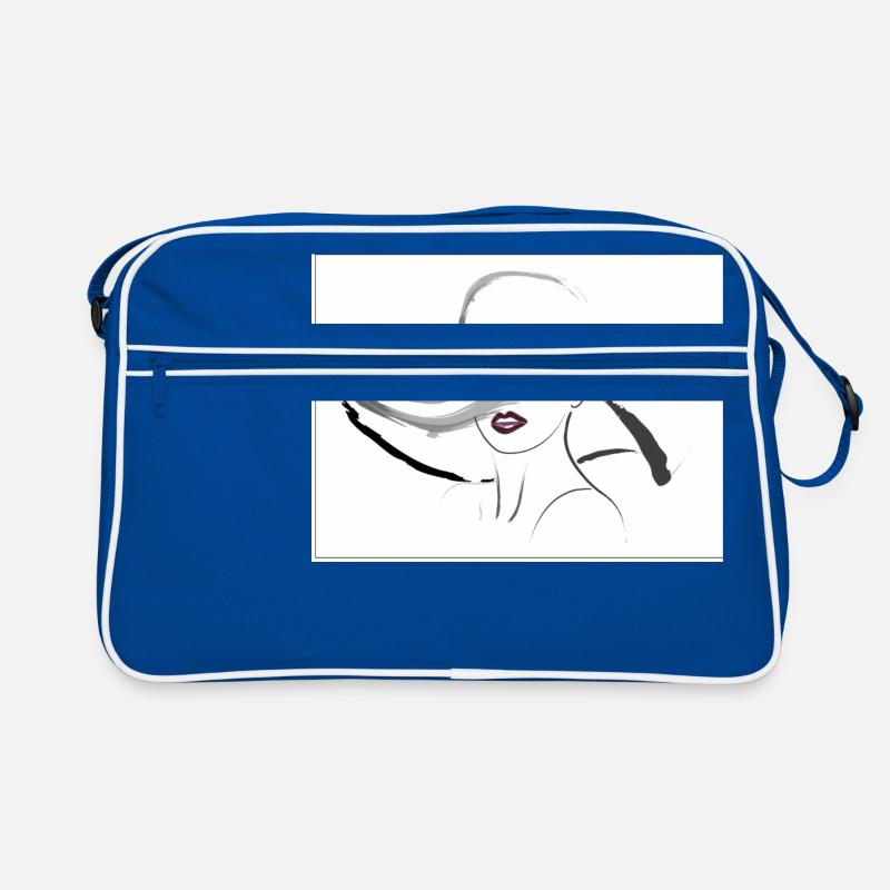 Hut Dame - Retro Tasche - Blau/Weiß