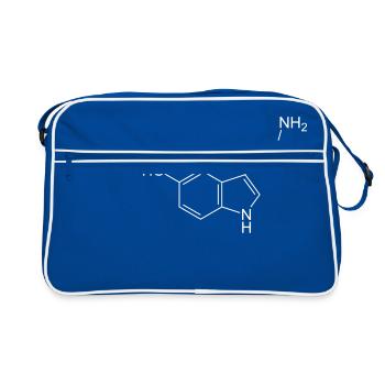 Formule structurale de sérotonine - Sac Retro - bleu/blanc - Devant