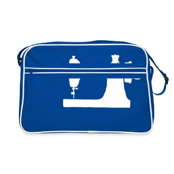 Machine à coudre - Sac Retro - bleu/blanc - Devant