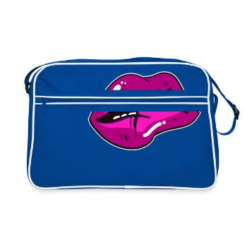 Lèvres - Sac Retro - bleu/blanc - Devant
