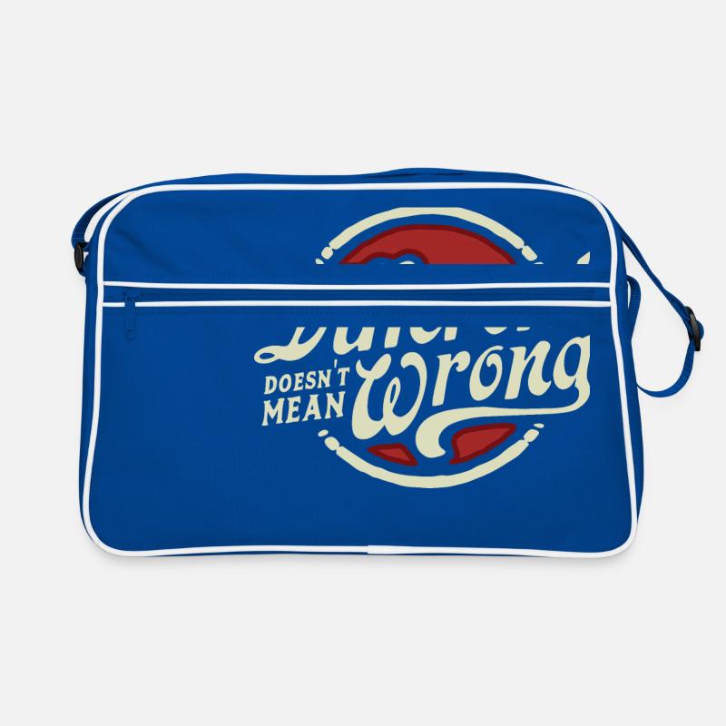 DIFFERENT DOESN'T MEAN WRONG Retro Tasche
