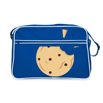 Bite biscuit gift - Retro Bag - blue/white - Front