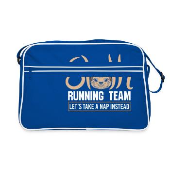 Running Shirt Sloth Running Team Let's Take A Nap Ins - Retro Bag - blue/white - Front
