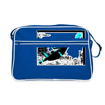 gardien de but - Sac Retro - bleu/blanc - Devant