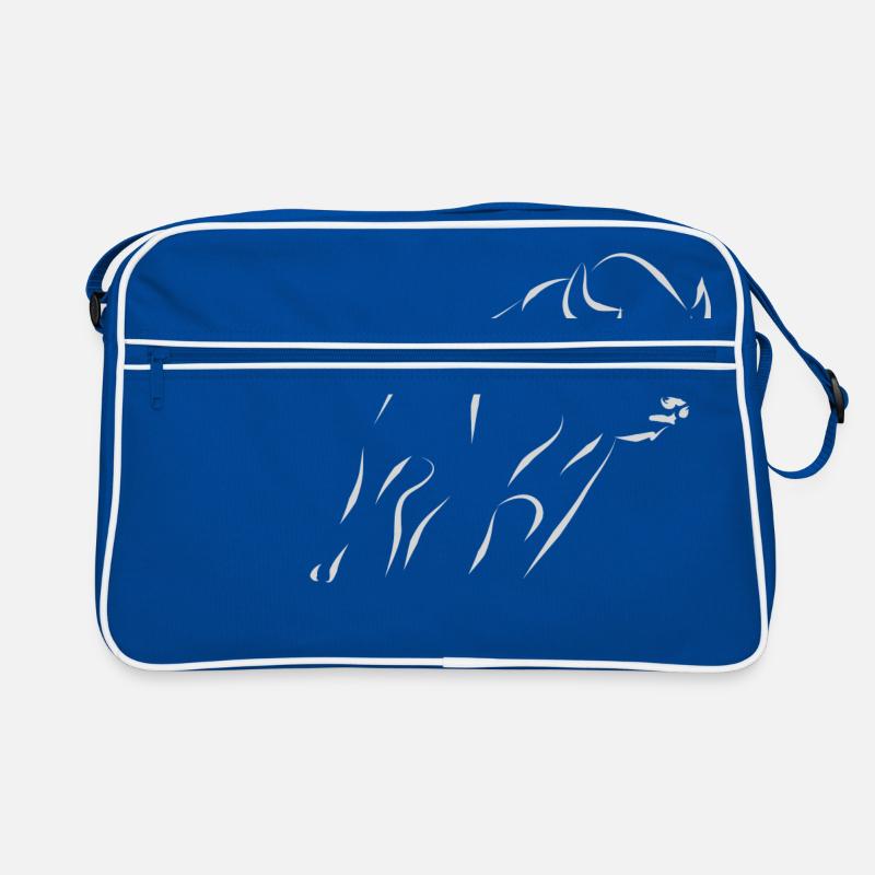 Bison - hellgrau Retro Tasche