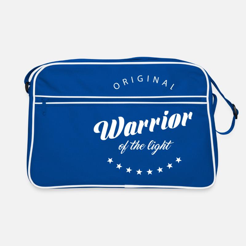 Krieger des Lichts B - Retro Tasche - Blau/Weiß