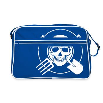 Gardener Gardening Beet Landscaping Occupation Gardener - Retro Bag - blue/white - Front