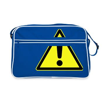 attention danger - Retro Bag - blue/white - Front