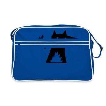Fox forest dessin - Sac Retro - bleu/blanc - Devant