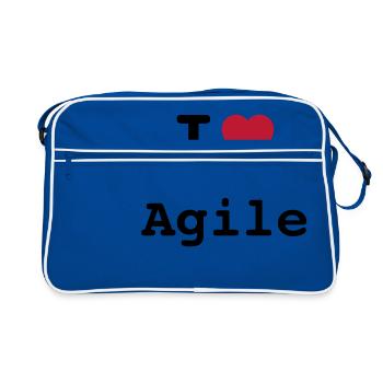 I love Agile | I love Agile - Retro Bag - blue/white - Front