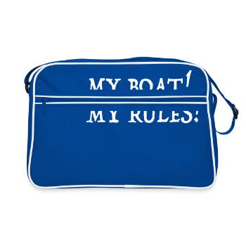 MY BOAT MY RULES - Sac Retro - bleu/blanc - Devant