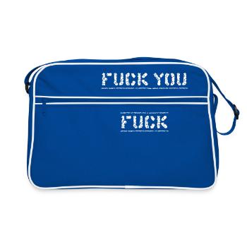 FUCK YOU YOU FUCKING FUCK - Sac Retro - bleu/blanc - Devant