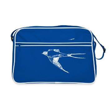 swallow - Retro Bag - blue/white - Front
