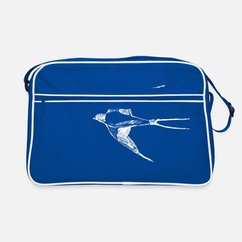 avaler - Sac Retro - bleu/blanc