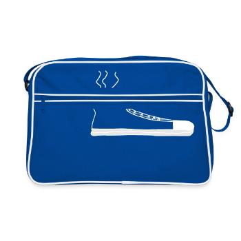 Schuh Stinkt Geschenk Sportschuhe Mode - Retro Tasche - Blau/Weiß - Vorne