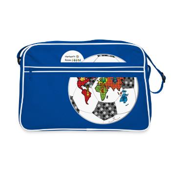 Le football relie les mondes - Les gardiens d'Orbis - Sac Retro - bleu/blanc - Devant