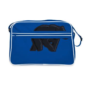 Grizzly - Retro Tasche - Blau/Weiß - Vorne