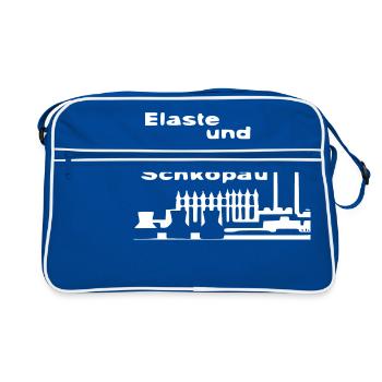 Elaste und Plaste aus Schkopau - Retro Tasche - Blau/Weiß - Vorne