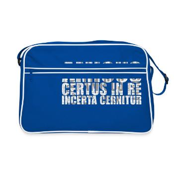 Amicus certus in re incerta cernitur - Retro Bag - blue/white - Front