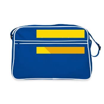 sunshine - Retro Tasche - Blau/Weiß - Vorne