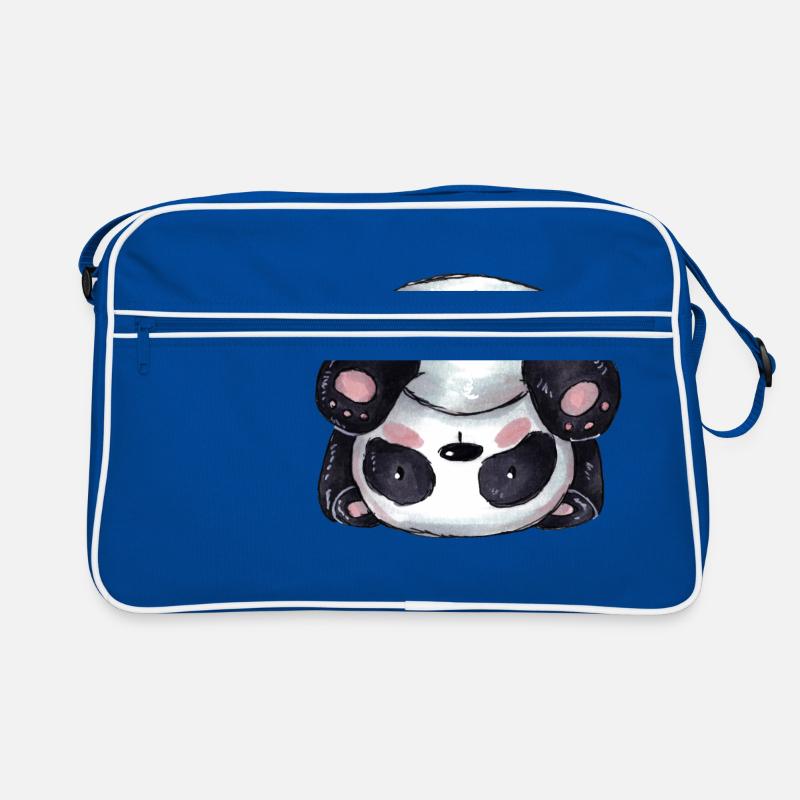 Sportlicher Comic Panda Retro Tasche
