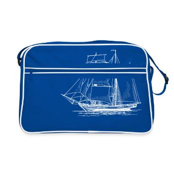 Voilier - Sac Retro - bleu/blanc - Devant