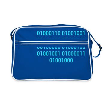 BINARY CODE / BINARY CODE F**K YOU GIFT IDEA - Retro Bag - blue/white - Front
