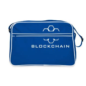 Crypto blockchain logo - Sac Retro - bleu/blanc - Devant