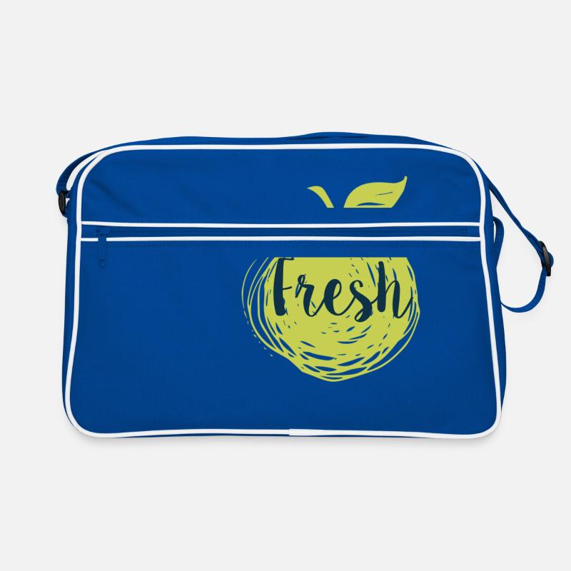 Veganer Vegetarier Tierschutz Geschenkidee - Retro Tasche - Blau/Weiß