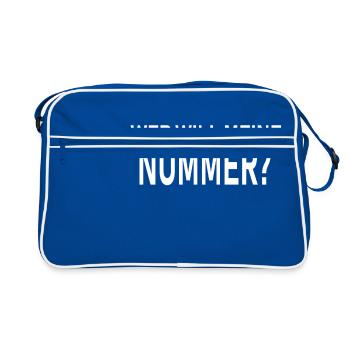 number - Retro Bag - blue/white - Front