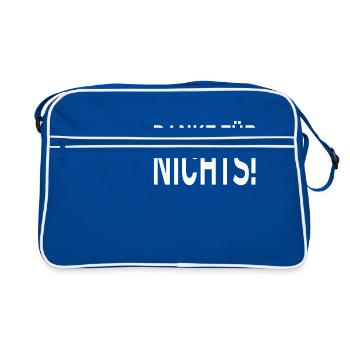 danke - Retro Tasche - Blau/Weiß - Vorne