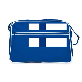 Drapeau finlandais - Sac Retro - bleu/blanc - Devant