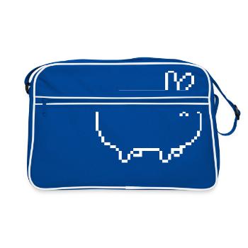 rabbit_pixel - Retro Bag - blue/white - Front
