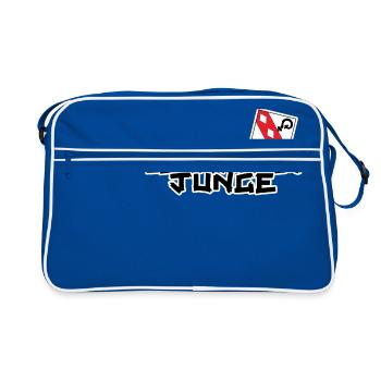Oeventroper Junge - Retro Tasche - Blau/Weiß - Vorne