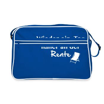 Un jour de plus près de la retraite - Sac Retro - bleu/blanc - Devant