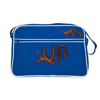 cave painting - Retro Bag - blue/white - Front