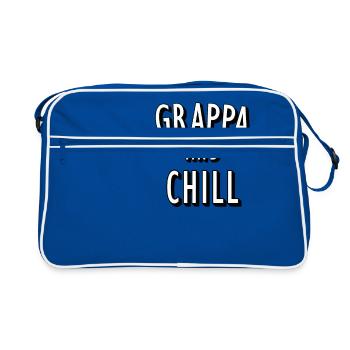 Grappa et Chill Pun (jeu de mots) - Sac Retro - bleu/blanc - Devant