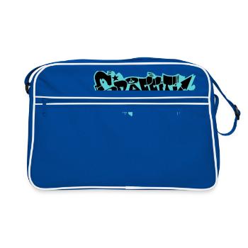 GRAFFITI - Sac Retro - bleu/blanc - Devant
