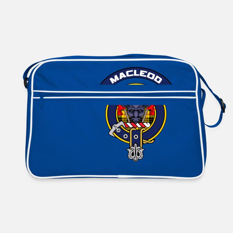 MacLeod écossais écossais tartan - Sac Retro - bleu/blanc