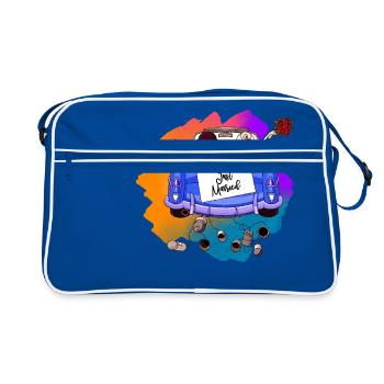 Just Married - Retro Bag - blue/white - Front