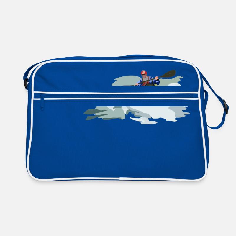 River Kajak - Retro Tasche - Blau/Weiß