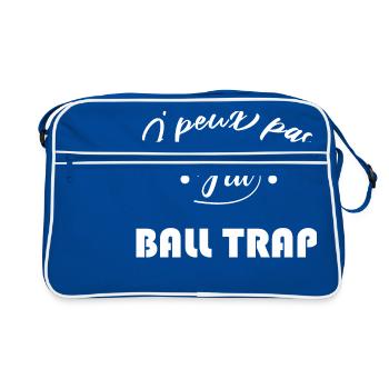 je peux pas j'ai ball trap idée cadeau sport - Sac Retro - bleu/blanc - Devant