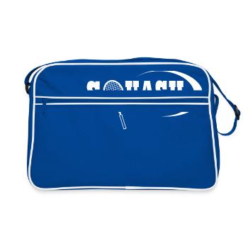 Squash - Retro Tasche - Blau/Weiß - Vorne