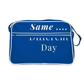 Same ... Different Day - Retro Bag - blue/white - Front