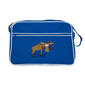 Orignal avec des décorations de Noël - Sac Retro - bleu/blanc - Devant